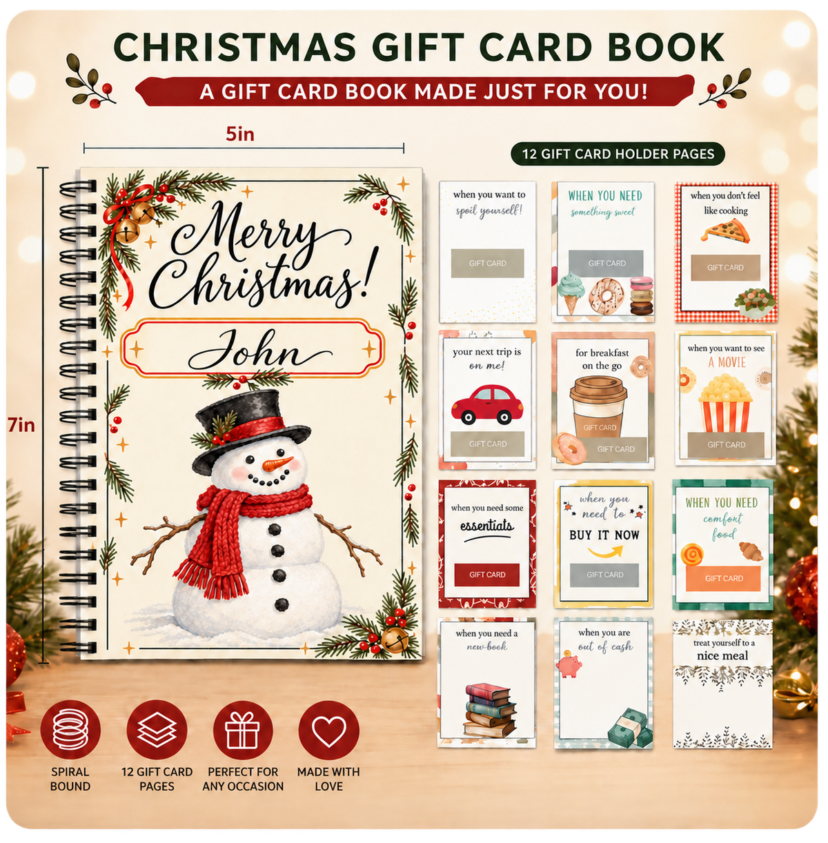 Giftmas™ Christmas Gift Card Book